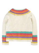 Frugi Aurora Collar Cardigan - Natural/Rainbow