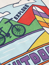 Frugi Towan Relaxed T-Shirt - Soft White/Outdoors