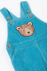 Frugi Durgan Cord Dungaree - Boat Blue/Bear