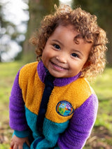 Frugi Coorie Cord Fleece Suit - Hotchpotch/Nature