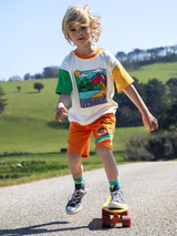 Frugi Birch Shorts - Spark Orange/Bike
