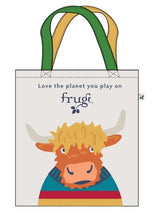Frugi Canvas Tote Bag - Soft White/Highland Cow
