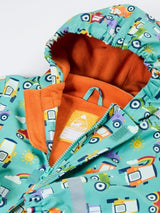 Frugi Printed Puddle Buster Coat - Terrific Tractors