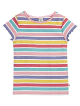 Frugi Rhian Rib T-Shirt - Multi Rib Stripe