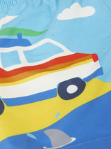 Frugi Polkerris Board Shorts - Blue Skies/Beach