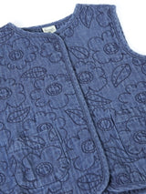 Frugi Merri Waistcoat - Denim/Floral