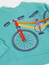 Frugi Superb Stitched Sweatshirt - Pacific Aqua/Bike