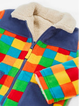 Frugi Blazey Reversible Fleece Jacket - Kaleidoscope/Moon