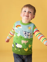 Frugi Tavi Knitted Tank Top - Farmyard