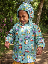 Frugi Printed Puddle Buster Coat - Terrific Tractors