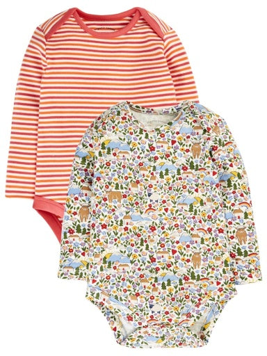 Frugi Super Special 2 Pack Body - Stripe/Highland Fields