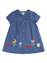 Frugi Rosemary Denim Dress - Denim/Flowers