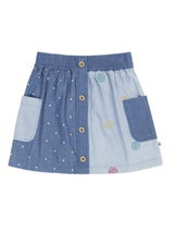 Frugi Hotchpotch Denim Skirt - Denim/Hotchpotch