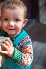 Frugi Fowey Fairisle Knitted Jumper - Bear Fair Isle