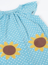 Frugi Dora Playsuit - Blue Skies Spot/Sunflower