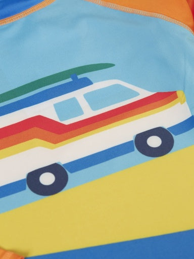 Frugi Sun Safe Rash Vest - Blue Skies/Camper Van