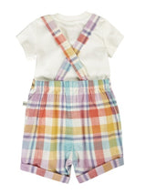 Frugi Freddie Dungaree Outfit - Springtime Check