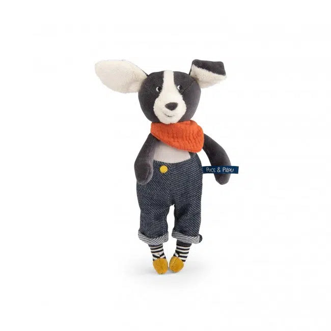 Moulin Roty Soft Toy Puce The Dog - Puce & Pilou