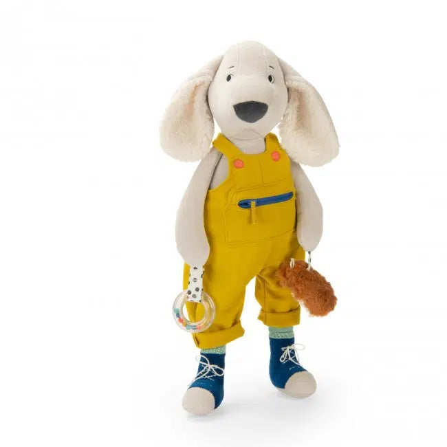 Moulin Roty Large Pilou Activity Dog - Puce & Pilou