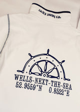 wells Lazy jacks sweater in white, nautical sweater