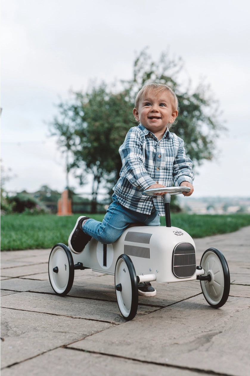 Vilac Off-White Ride on Vintage Car