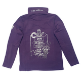 Ladies Loganberry/Sign Post Lazy Jacks Wells-Next-the-Sea Printed Full Zip Sweatshirt