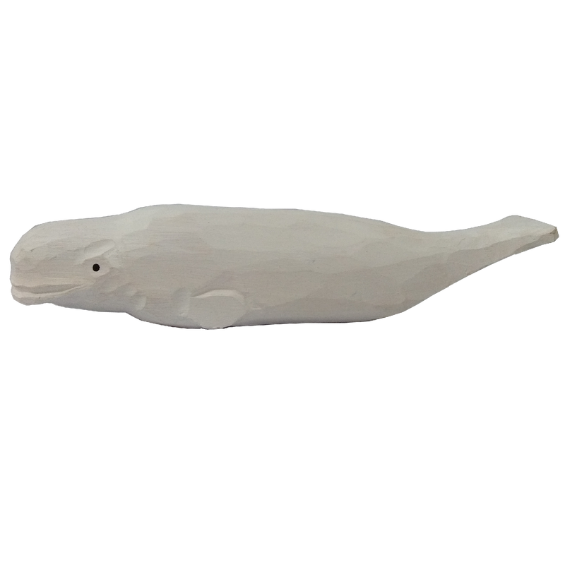 Wudimals® Wooden Beluga Whale Animal Toy