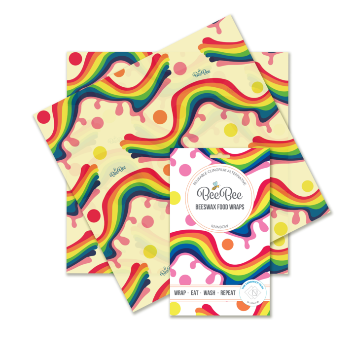 Beebee Beeswax Wraps, Sandwich Pack - COLOUR OPTIONS