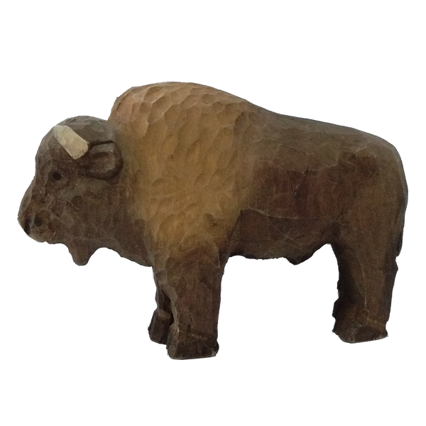 Wudimals® Wooden Bison Animal Toy