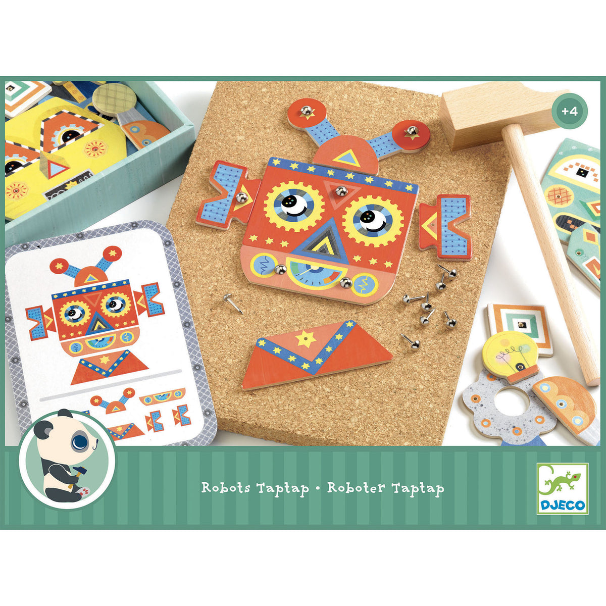 Djeco Tap Tap Robots Pin Board