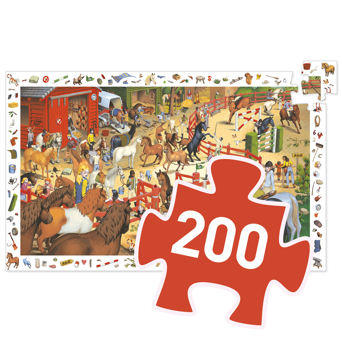 Djeco Horse Riding Observation Puzzle - 200 Pieces