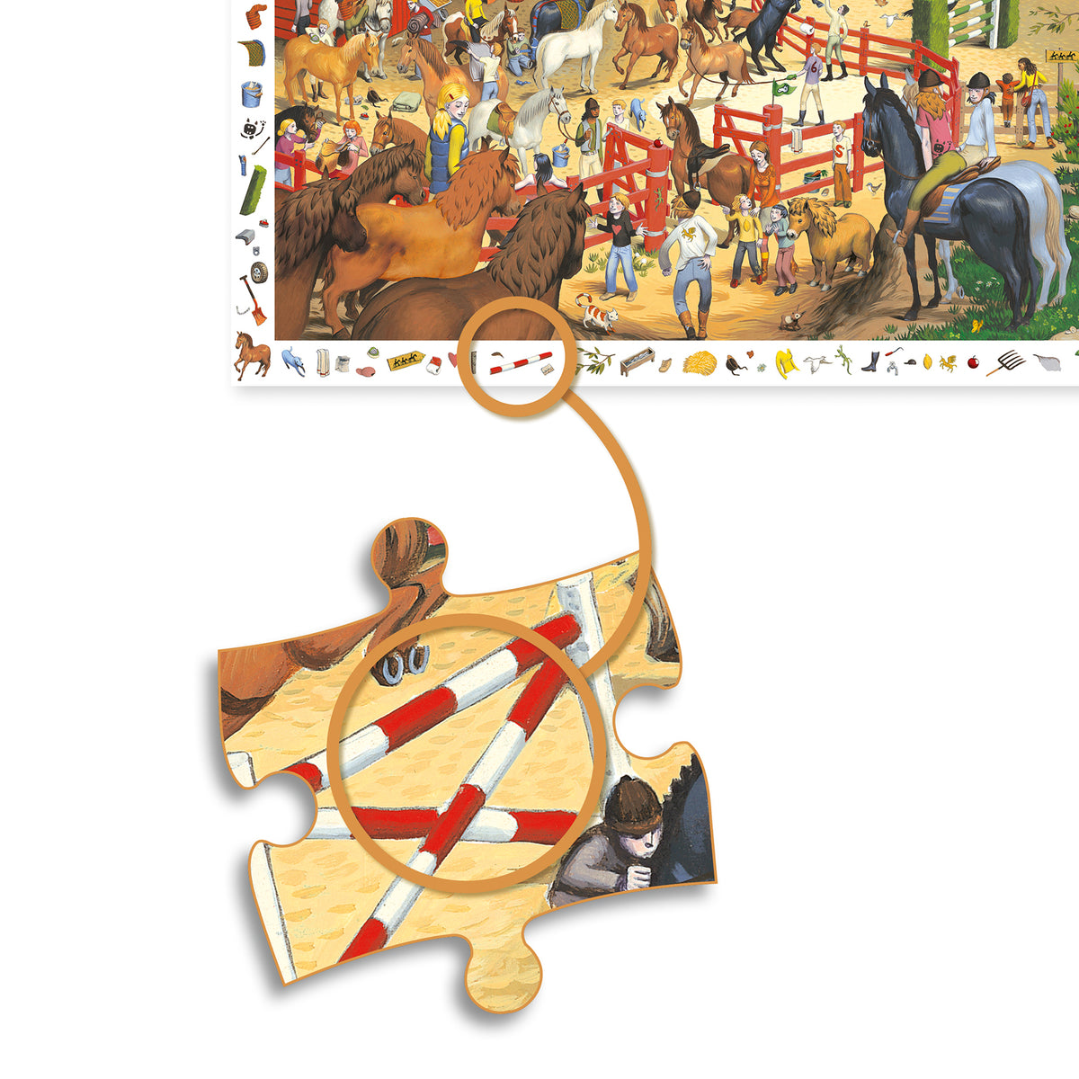Djeco Horse Riding Observation Puzzle - 200 Pieces