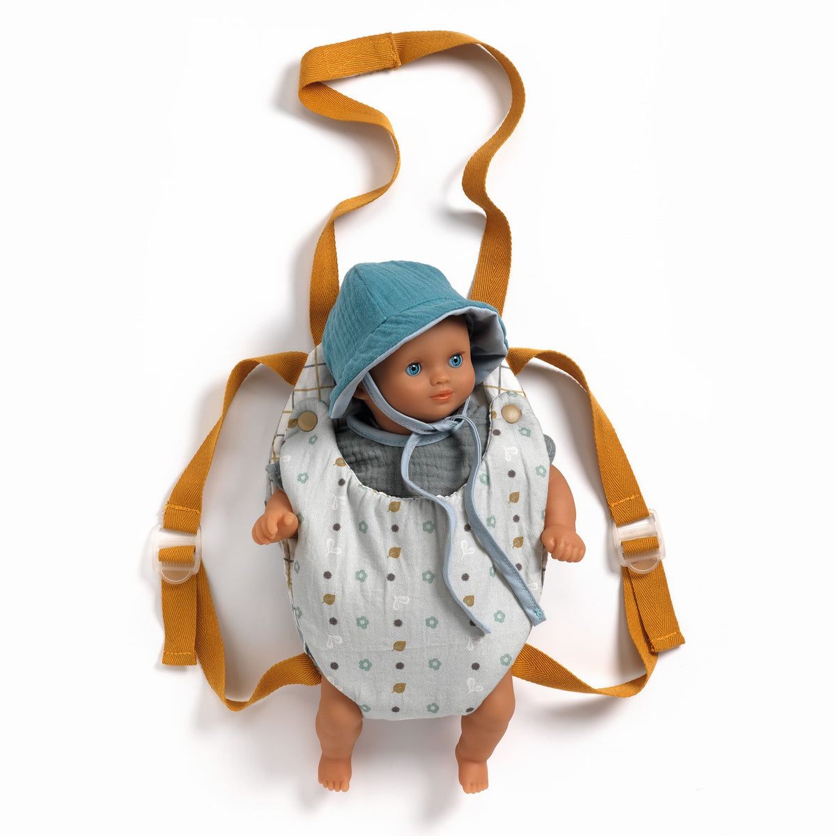 Pomea Dolls Baby Carrier Blue Gray