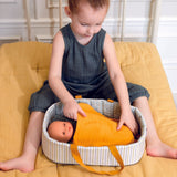 Pomea Dolls Bassinet Blue Lines