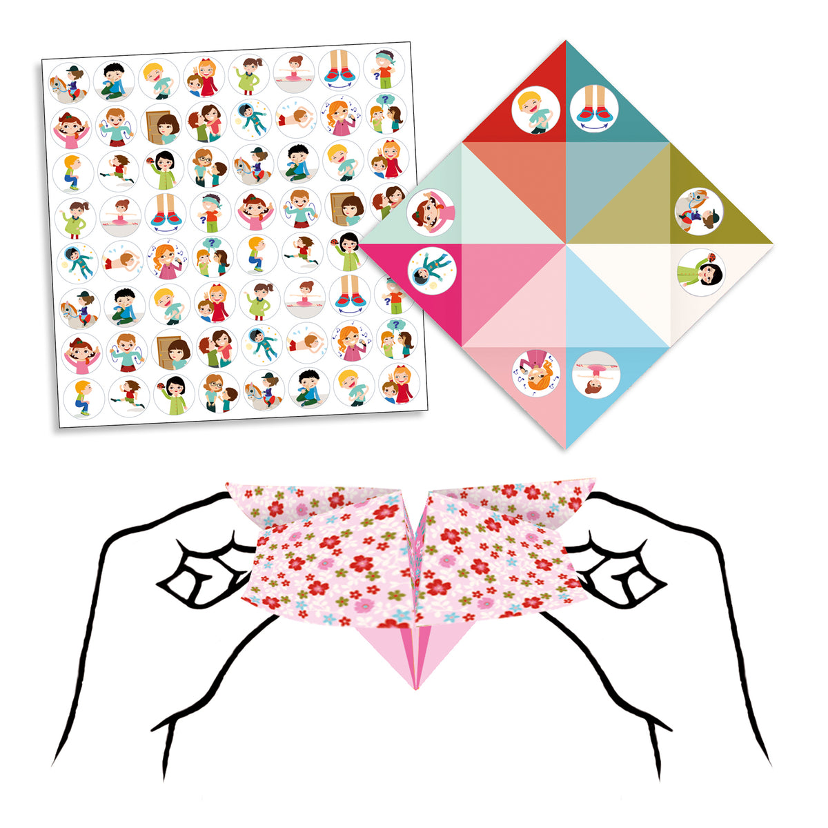 Djeco Origami Pretty Flowers Fortune Tellers