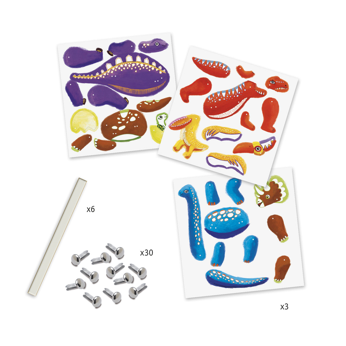 Djeco Paper Puppets (Jumping Jacks) - Dinos