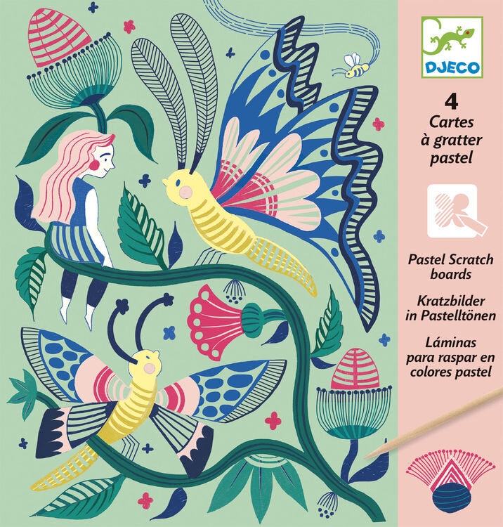 Djeco Scratch Cards - Fantasy Garden
