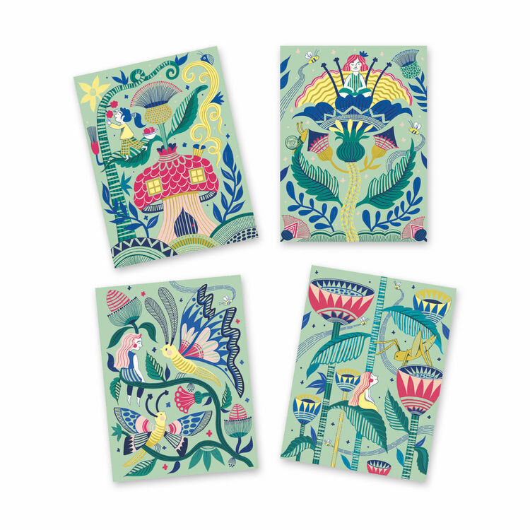 Djeco Scratch Cards - Fantasy Garden