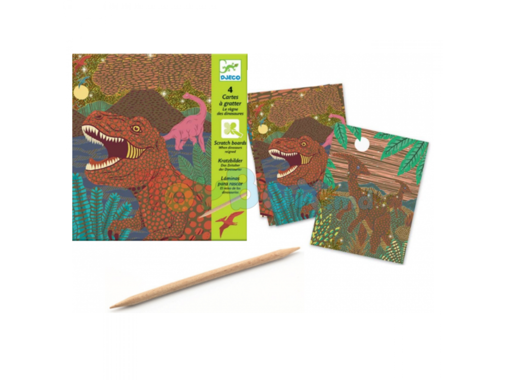 Djeco Scratch Cards - Dinosaurs