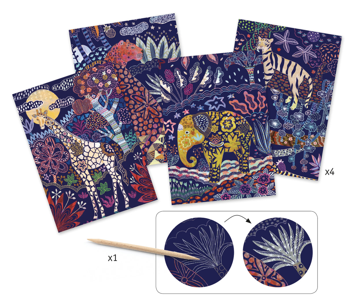 Djeco Scratch Cards Lush Nature