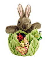 Rabbit in a Lettuce Hide-away Puppet - The Puppet Company