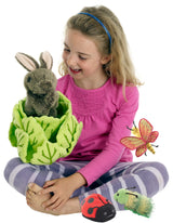 Rabbit in a Lettuce Hide-away Puppet - The Puppet Company
