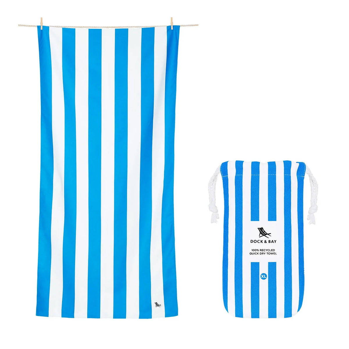 Dock & Bay Beach Towel - Bondi Blue