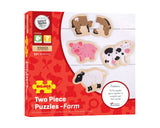 Farm Two Piece Puzzles by Bigjigs
