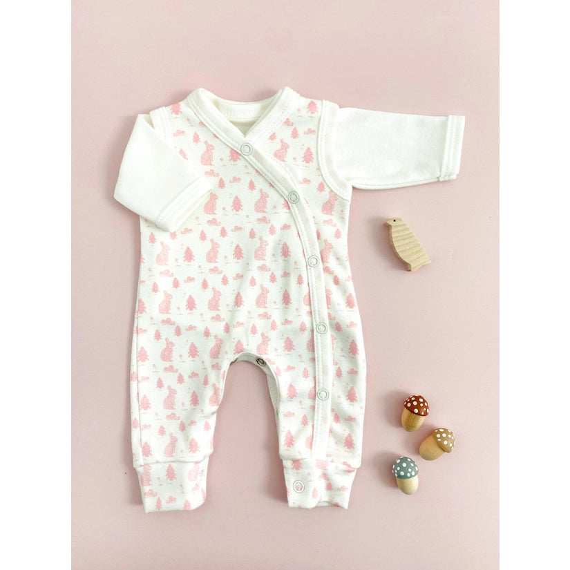 Tiny and Small Organic Cotton Preemie Dungaree Set - Bunny Meadow
