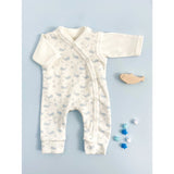 Tiny and Small Organic Cotton Preemie Dungaree Set - Ocean Blue