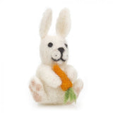 Handmade Bunny with Carrot Hanging Felt Easter Decoration