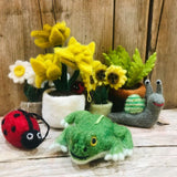 Felt So Good Handmade Needle Felt Daffodil Pot Standing Easter Decoration