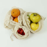 Organic Cotton Mesh Produce Bags - Set Of 3