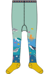 Frugi Little Norah Tights - Tropical Sea/Underwater